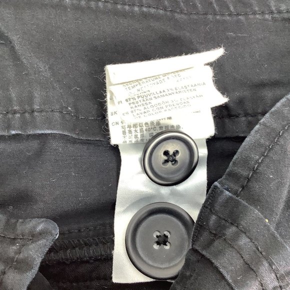 H&M Capri  Sailor Style Pants Women's * Size 6 Black Inseam 20 Cotton Spandex - Picture 4 of 4